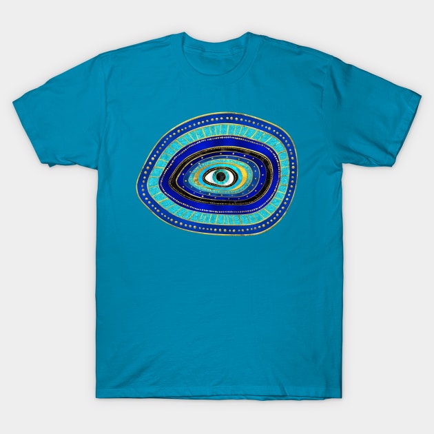 Evil Eye Amulet Ornament T-Shirt by Nartissima